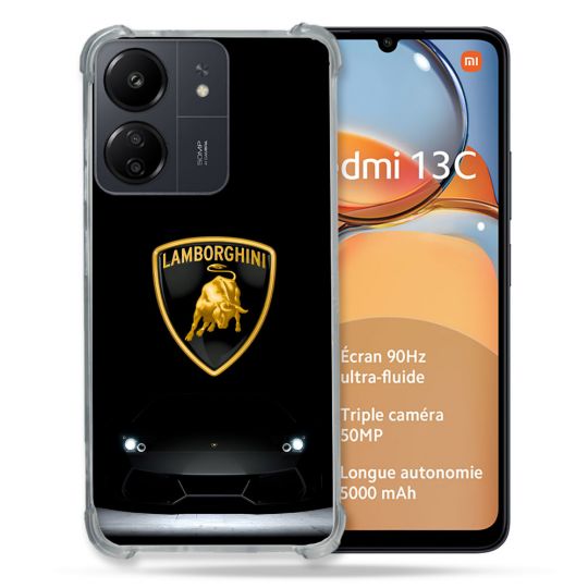 Coque Pour Xiaomi Redmi 13C Lamborghini Noir
