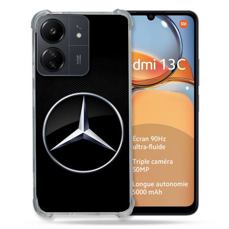 Coque Pour Xiaomi Redmi 13C Mercedes Carbone