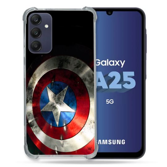 Coque Pour Samsung Galaxy A25 5G Captain America Bouclier