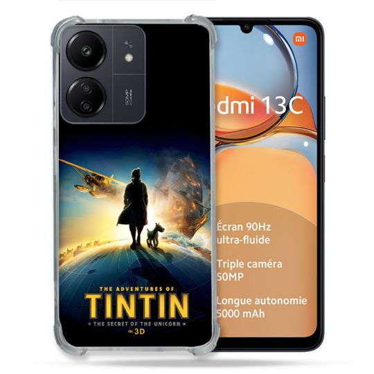 Coque Pour Xiaomi Redmi 13C Tintin Affiche