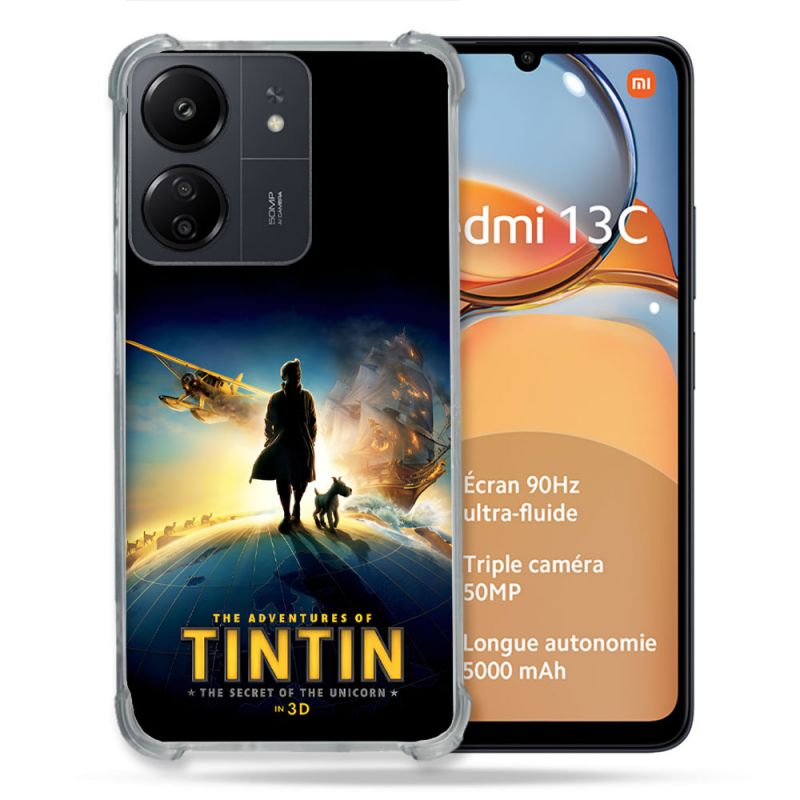 Coque Pour Xiaomi Redmi 13C Tintin Affiche