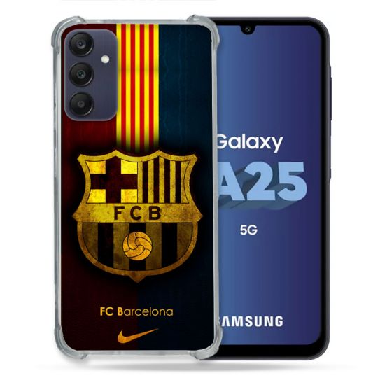 Coque Pour Samsung Galaxy A25 5G Foot FC Barcelone Vintage