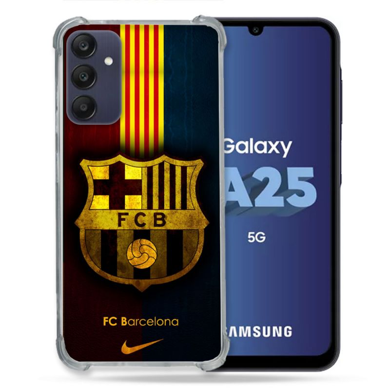Coque Pour Samsung Galaxy A25 5G Foot FC Barcelone Vintage