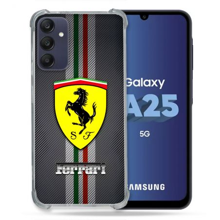 Coque Pour Samsung Galaxy A25 5G Ferrari Carbone