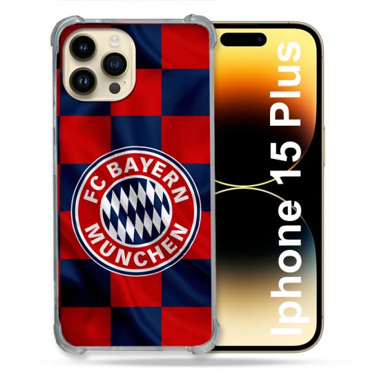Coque Pour Coque Iphone 15 Plus Foot Bayern Munich Carreaux