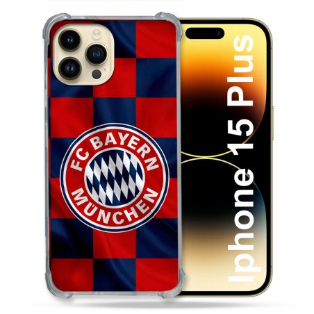 Coque Pour Coque Iphone 15 Plus Foot Bayern Munich Carreaux