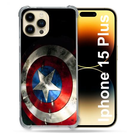 Coque Pour Coque Iphone 15 Plus Captain America Bouclier