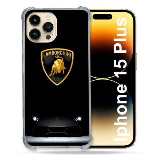 Coque Pour Coque Iphone 15 Plus Lamborghini Noir