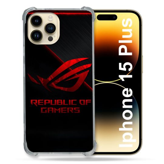 Coque Pour Coque Iphone 15 Plus ROG Rouge