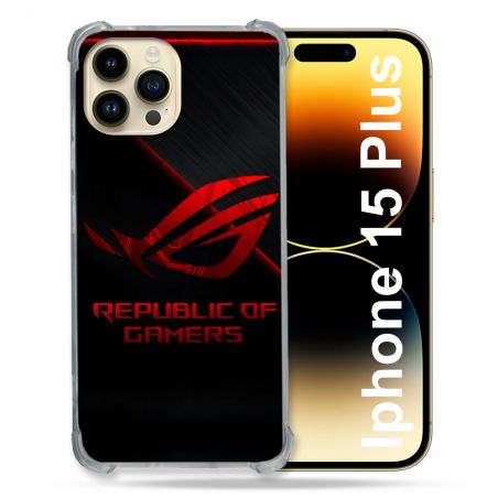 Coque Pour Coque Iphone 15 Plus ROG Rouge