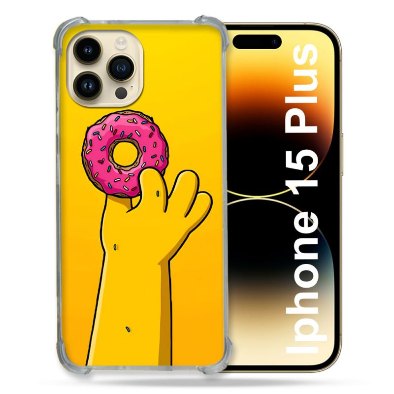 Coque Pour Coque Iphone 15 Plus Simpson Donuts