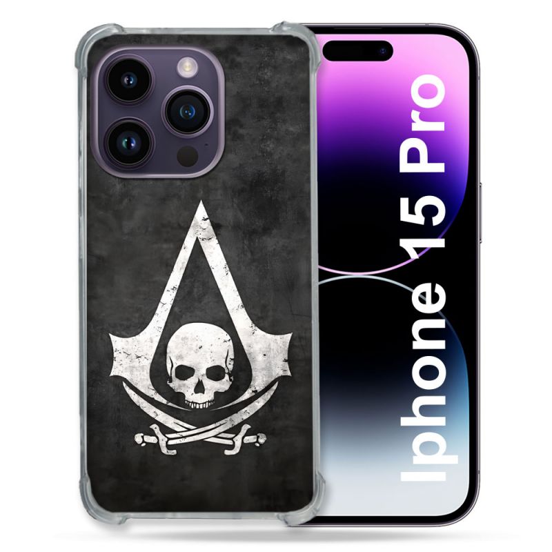 Coque Pour Iphone 15 Pro Assassin Creed Tete Mort