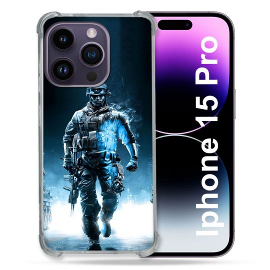 Coque Pour Iphone 15 Pro Call Of Duty Guerrier