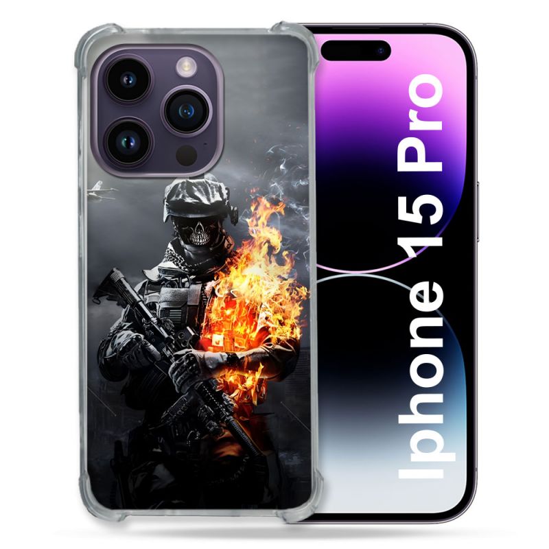 Coque Pour Iphone 15 Pro Call Of Duty Squelette