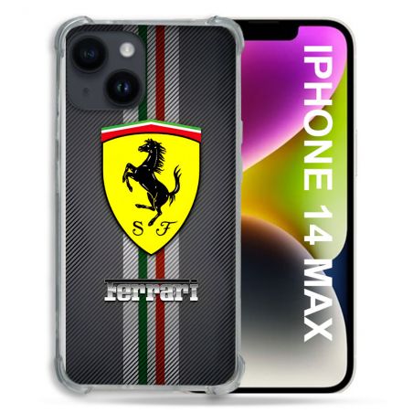 Coque Pour Coque Iphone 14 Plus Ferrari Carbone
