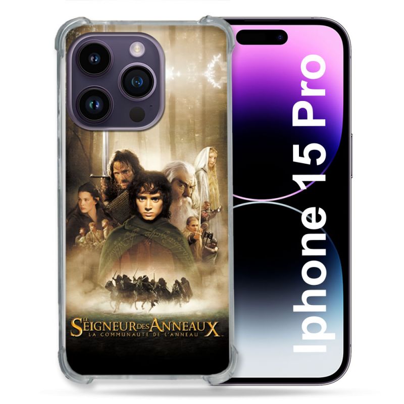 Coque Pour Iphone 15 Pro Le seigneur Des Anneaux Affiche