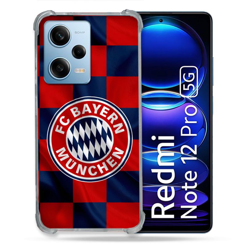 Coque Pour Xiaomi Redmi Note 12 Pro 5G Foot Bayern Munich Carreaux
