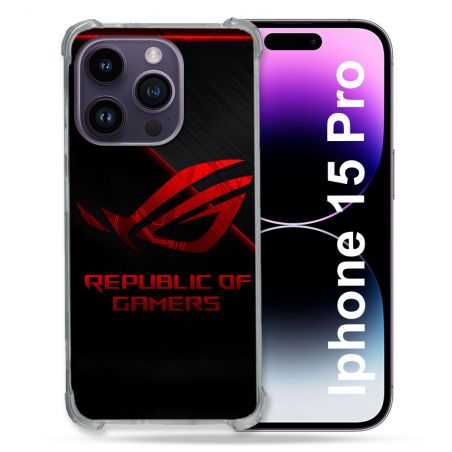 Coque Pour Iphone 15 Pro ROG Rouge