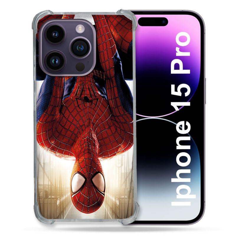 Coque Pour Iphone 15 Pro Spiderman Invers