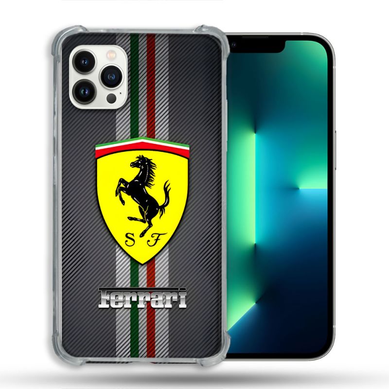 Coque Pour Iphone 13 Pro Ferrari Carbone