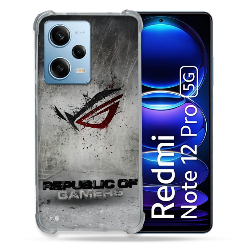 Coque Pour Xiaomi Redmi Note 12 Pro 5G ROG Gris