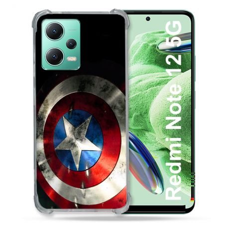 Coque Pour Xiaomi Redmi Note 12 5G Captain America Bouclier