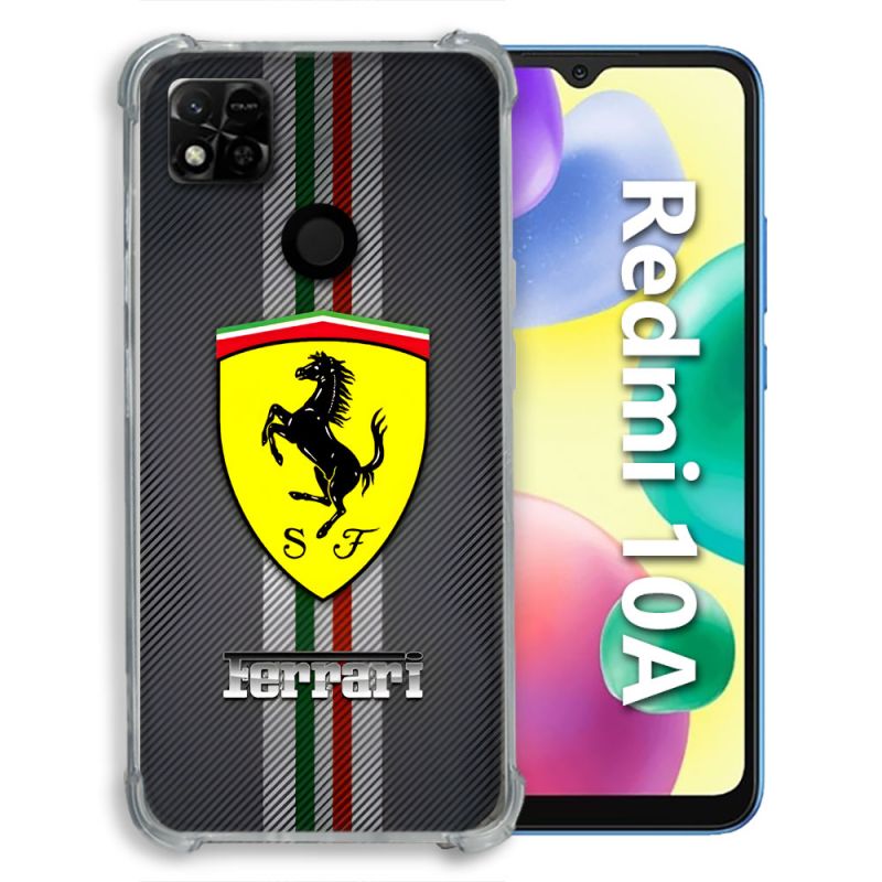 Coque Pour Xiaomi Redmi 10A Ferrari Carbone