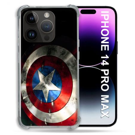 Coque Pour Iphone 14 Pro Plus Captain America Bouclier