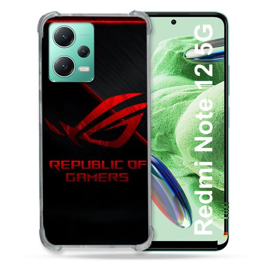 Coque Pour Xiaomi Redmi Note 12 5G ROG Rouge