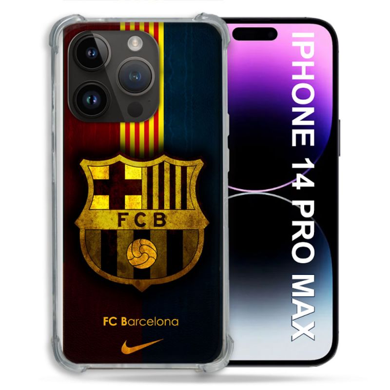 Coque Pour Iphone 14 Pro Plus Foot FC Barcelone Vintage