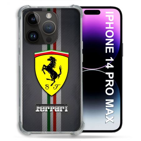 Coque Pour Iphone 14 Pro Plus Ferrari Carbone