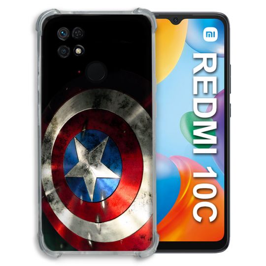Coque Pour Xiaomi Redmi 10C Captain America Bouclier