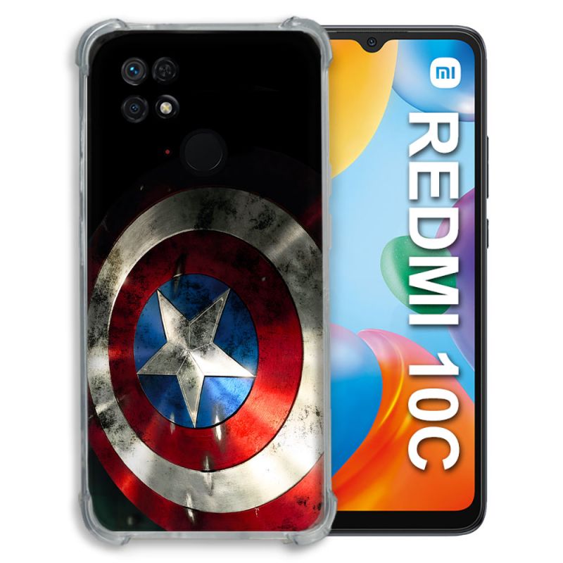 Coque Pour Xiaomi Redmi 10C Captain America Bouclier