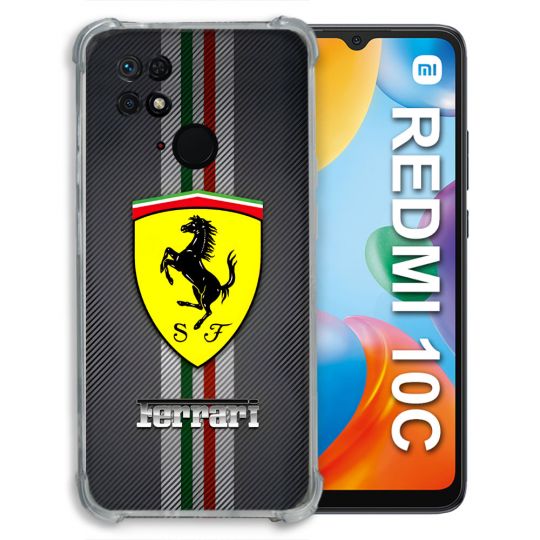Coque Pour Xiaomi Redmi 10C Ferrari Carbone