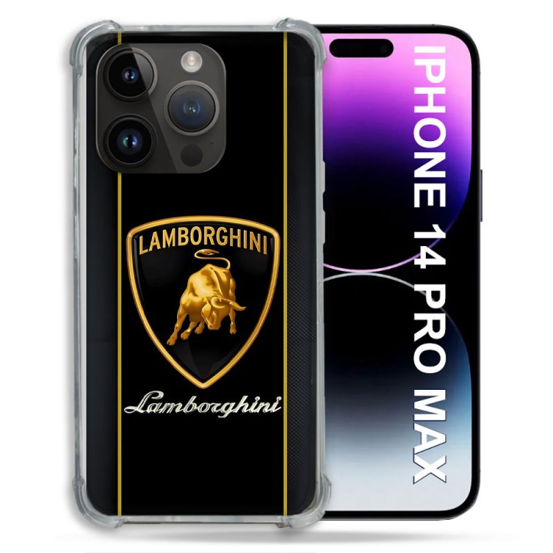 Coque Pour Iphone 14 Pro Plus Lamborghini Carbone