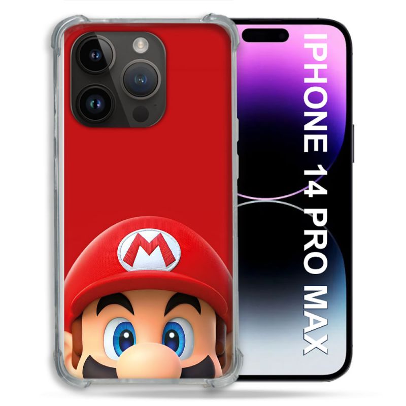 Coque Pour Iphone 14 Pro Plus Mario Rouge
