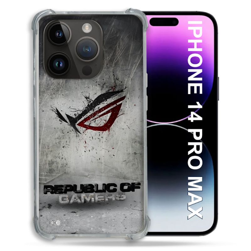 Coque Pour Iphone 14 Pro Plus ROG Gris