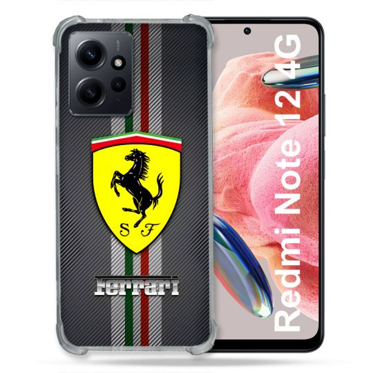 Coque Pour Xiaomi Redmi Note 12 4G Ferrari Carbone