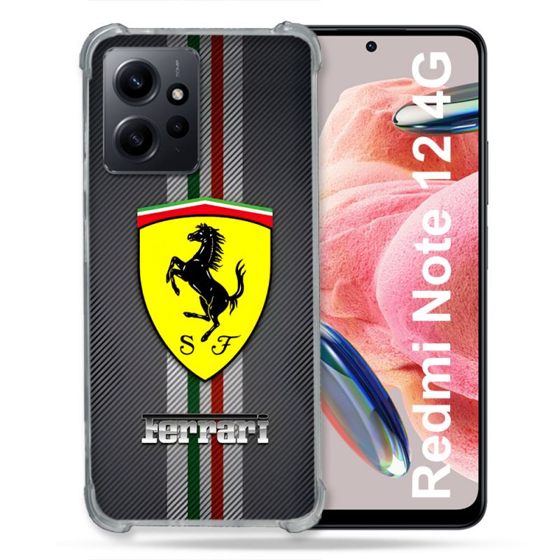 Coque Pour Xiaomi Redmi Note 12 4G Ferrari Carbone