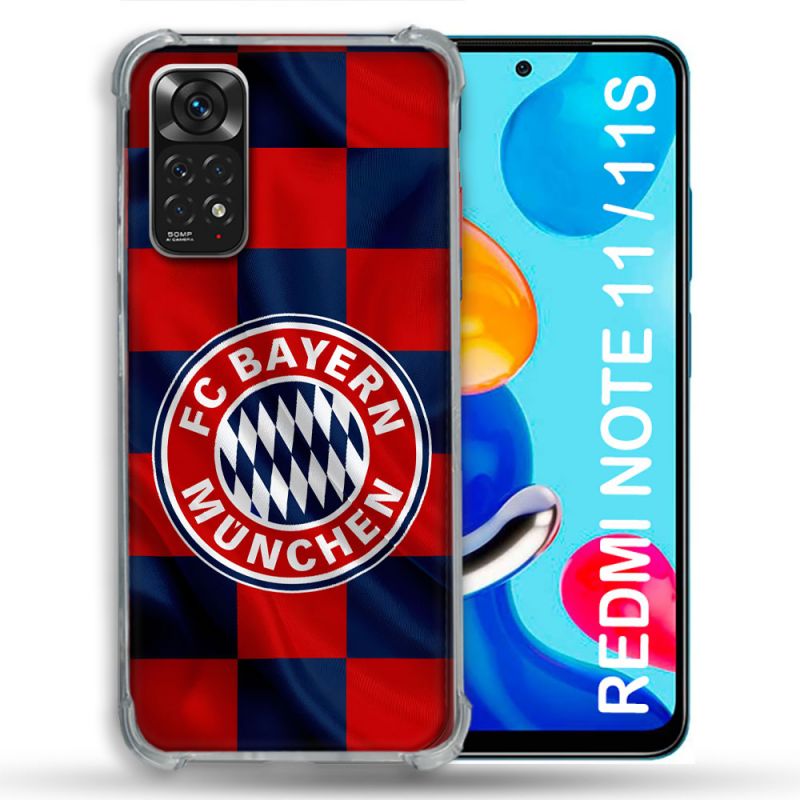 Coque Pour Xiaomi Redmi Note 11 / 11S Foot Bayern Munich Carreaux