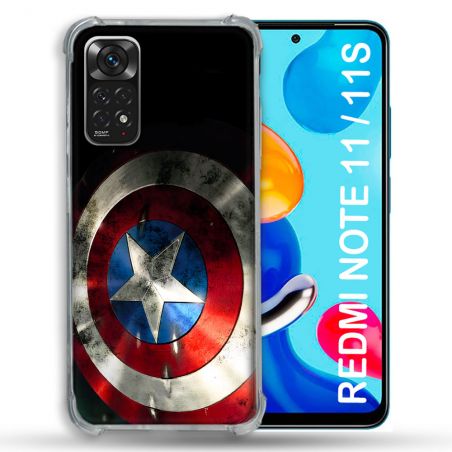 Coque Pour Xiaomi Redmi Note 11 / 11S Captain America Bouclier