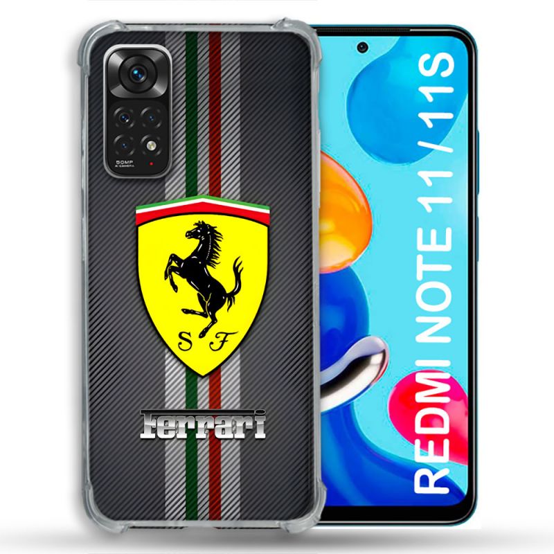 Coque Pour Xiaomi Redmi Note 11 / 11S Ferrari Carbone