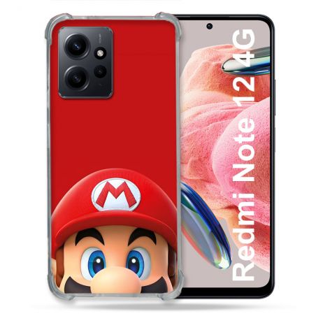 Coque Pour Xiaomi Redmi Note 12 4G Mario Rouge