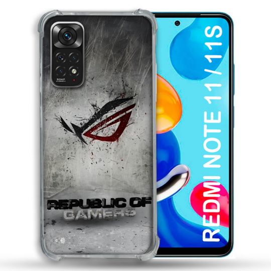 Coque Pour Xiaomi Redmi Note 11 / 11S ROG Gris