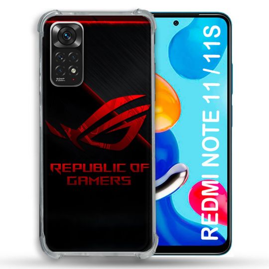 Coque Pour Xiaomi Redmi Note 11 / 11S ROG Rouge