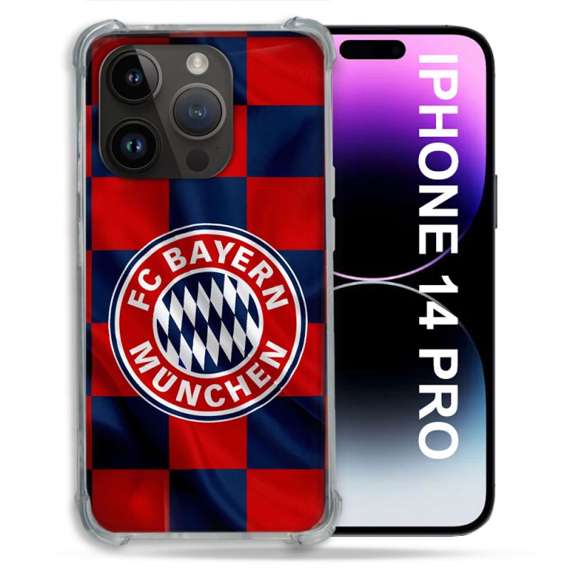 Coque Pour Iphone 14 Pro Foot Bayern Munich Carreaux