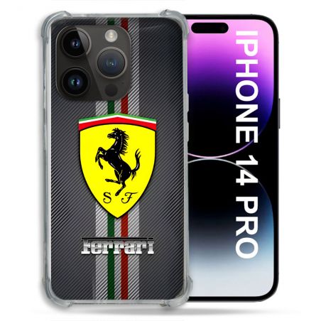 Coque Pour Iphone 14 Pro Ferrari Carbone