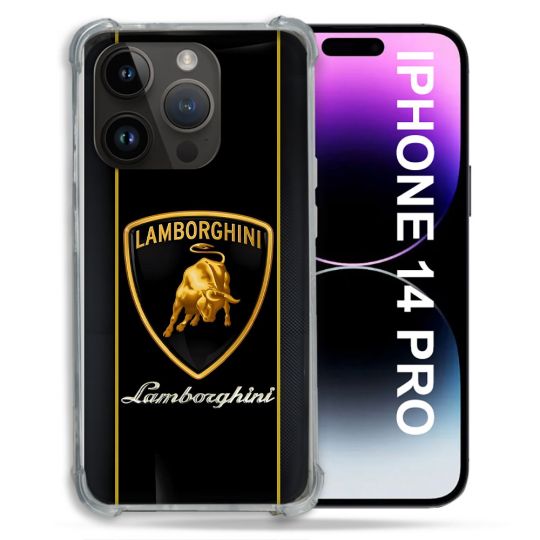 Coque Pour Iphone 14 Pro Lamborghini Carbone