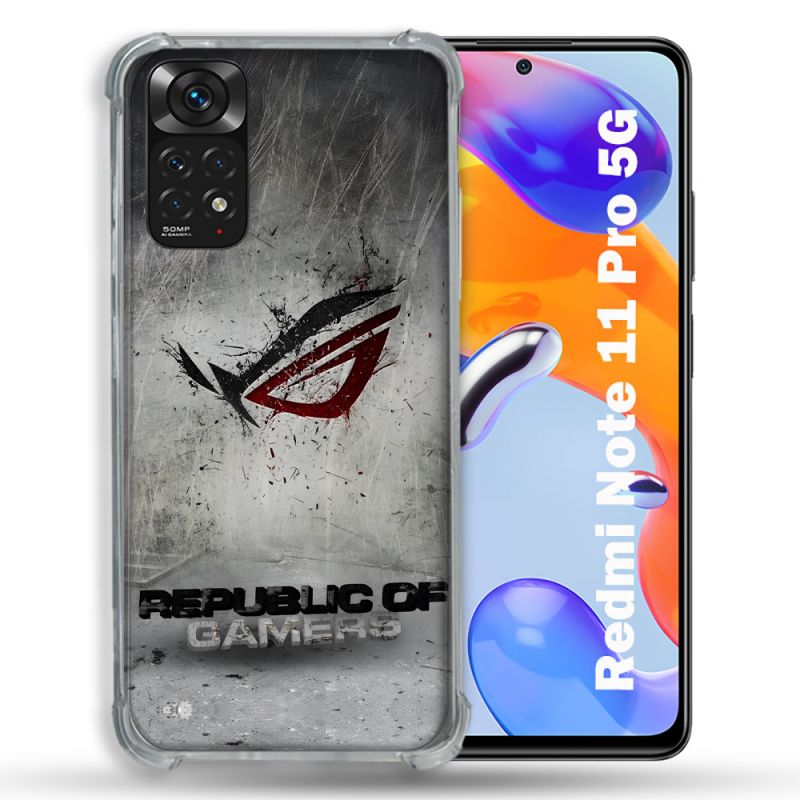 Coque Pour Xiaomi Redmi Note 11 Pro / 11 Pro 5G ROG Gris