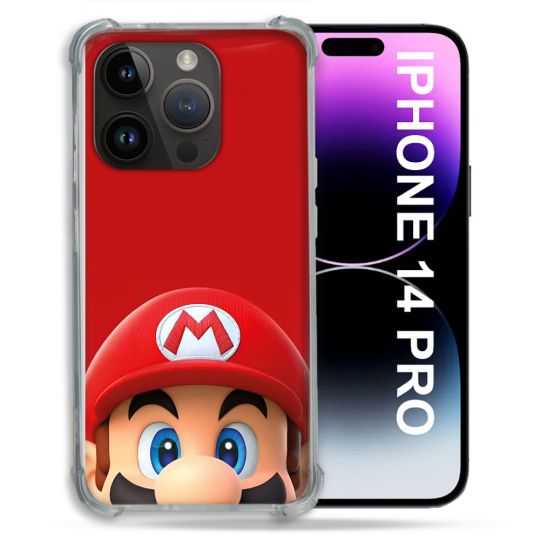 Coque Pour Iphone 14 Pro Mario Rouge